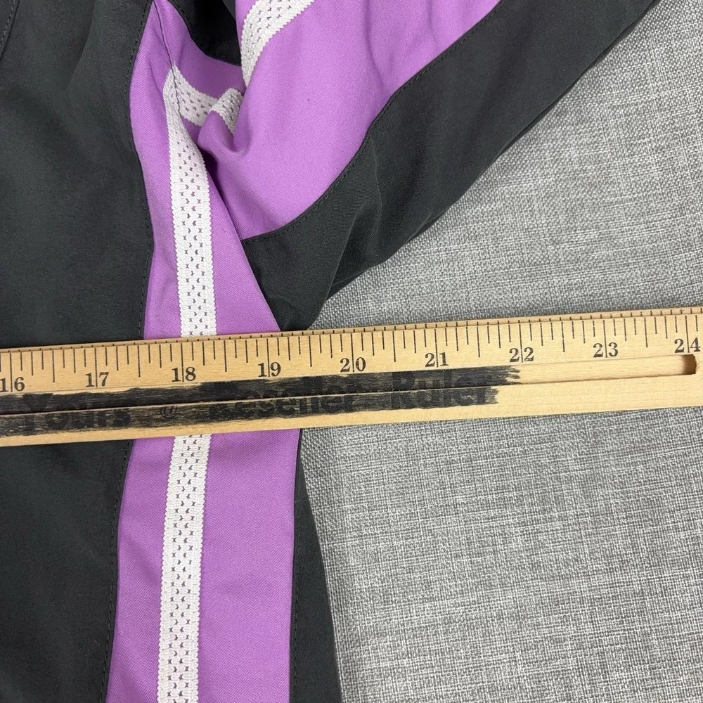 Nike Jacket Kids Medium 8-10 Black Purple Full Zip Windbreaker Athletic Vintage
